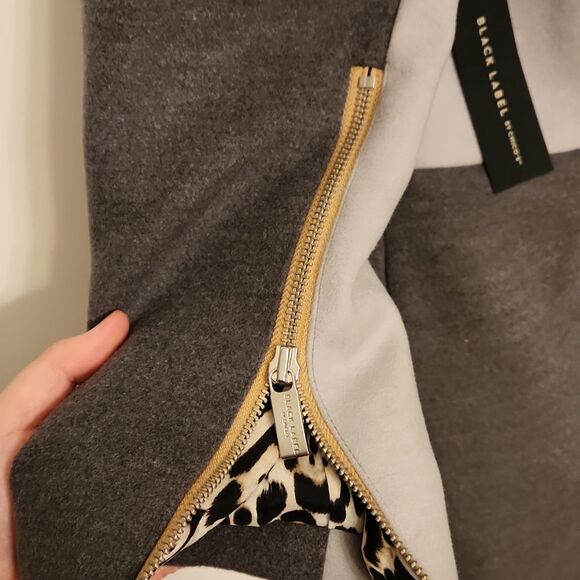 Chico's Black Label Colorblocked Topper Jacket Gray & Tan Size 1 US 8 NWT - Picture 12 of 12